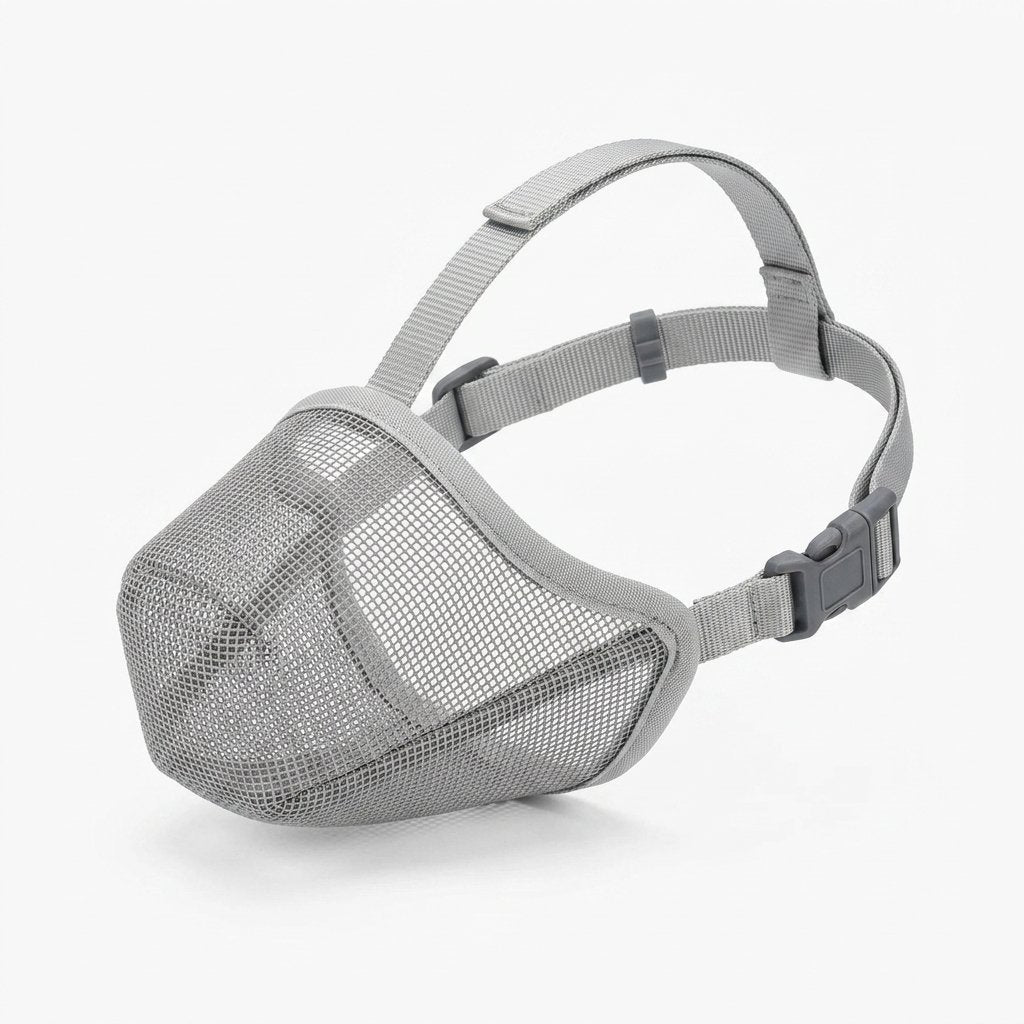 Breathable Mesh Dog Muzzle with Adjustable Straps
