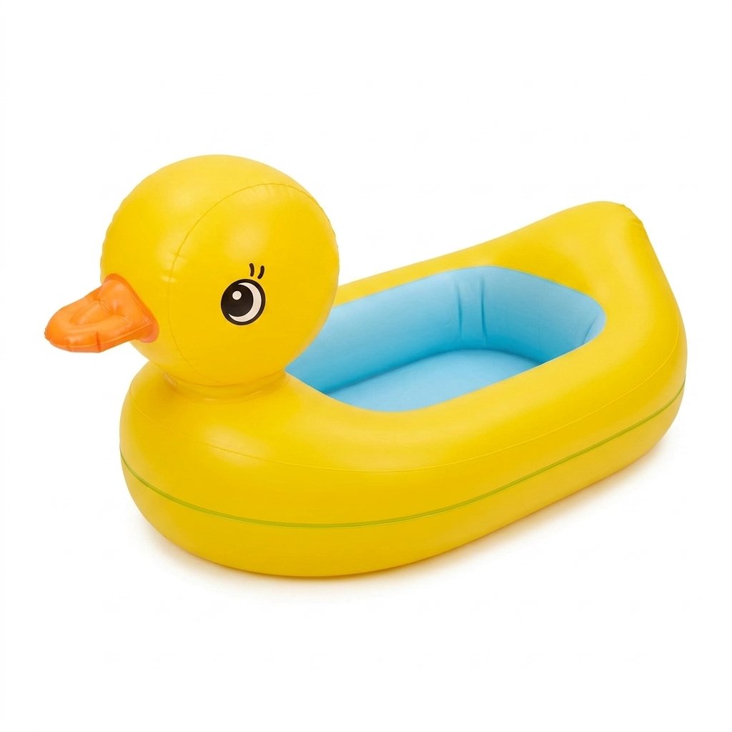 Inflatable Duck-Shaped Pool Float for Small Dogs