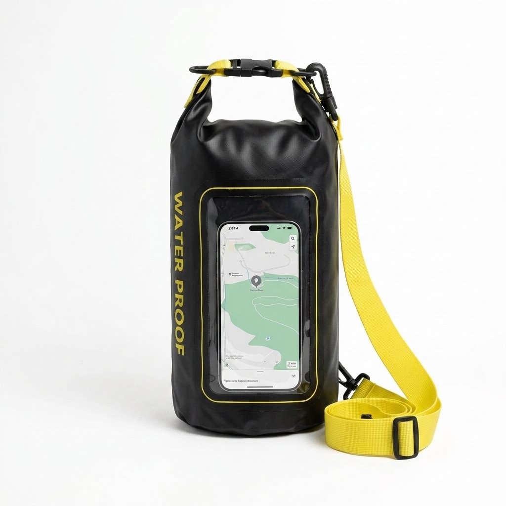 Waterproof Outdoor Dry Bag with Phone Window and Adjustable Strap – 2 L