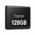 Compact 128GB portable SSD with side connection port
