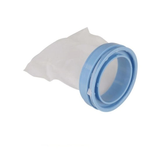 White and blue electric lice comb with suction chamber, metal teeth and cleaning brush