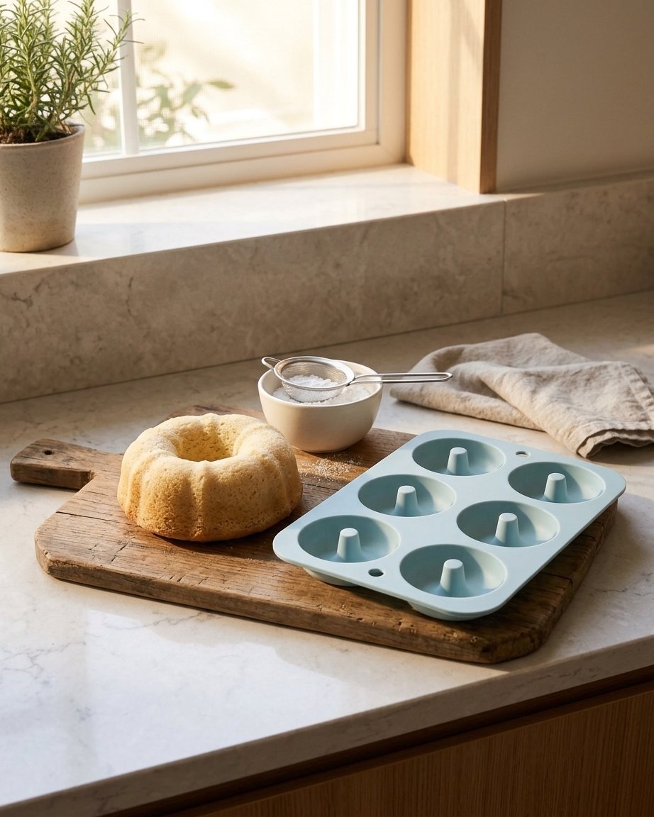6-Piece Flexible Silicone Baking Mold Set – Bundt, Loaf, Donut, Muffin and More
