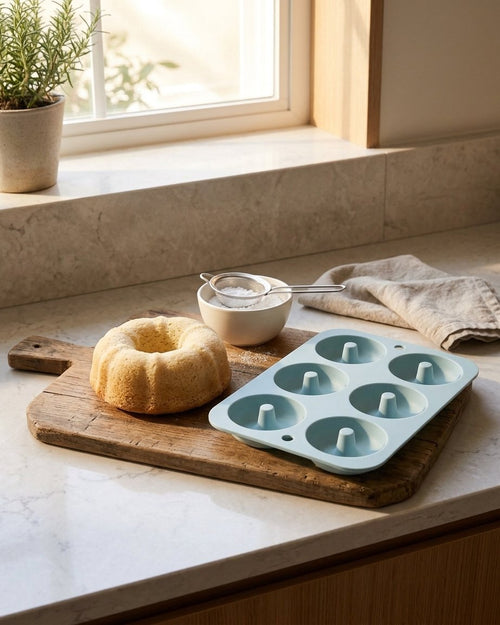 6-Piece Flexible Silicone Baking Mold Set – Bundt, Loaf, Donut, Muffin and More