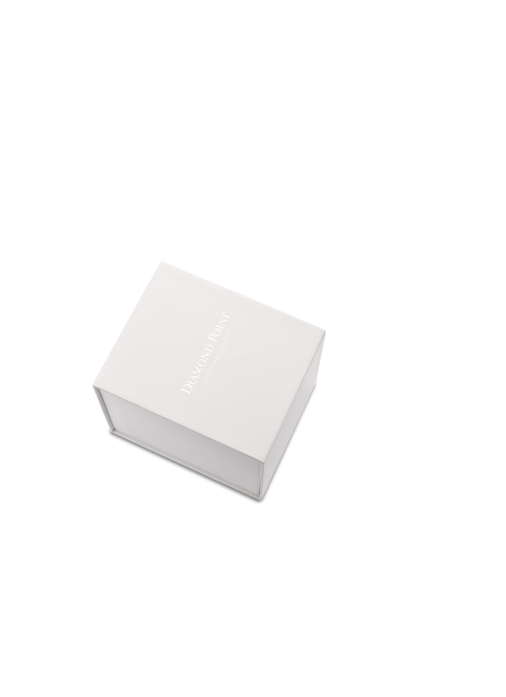 Pink ultrasonic jewellery cleaner with open hinged lid and stainless steel basin
