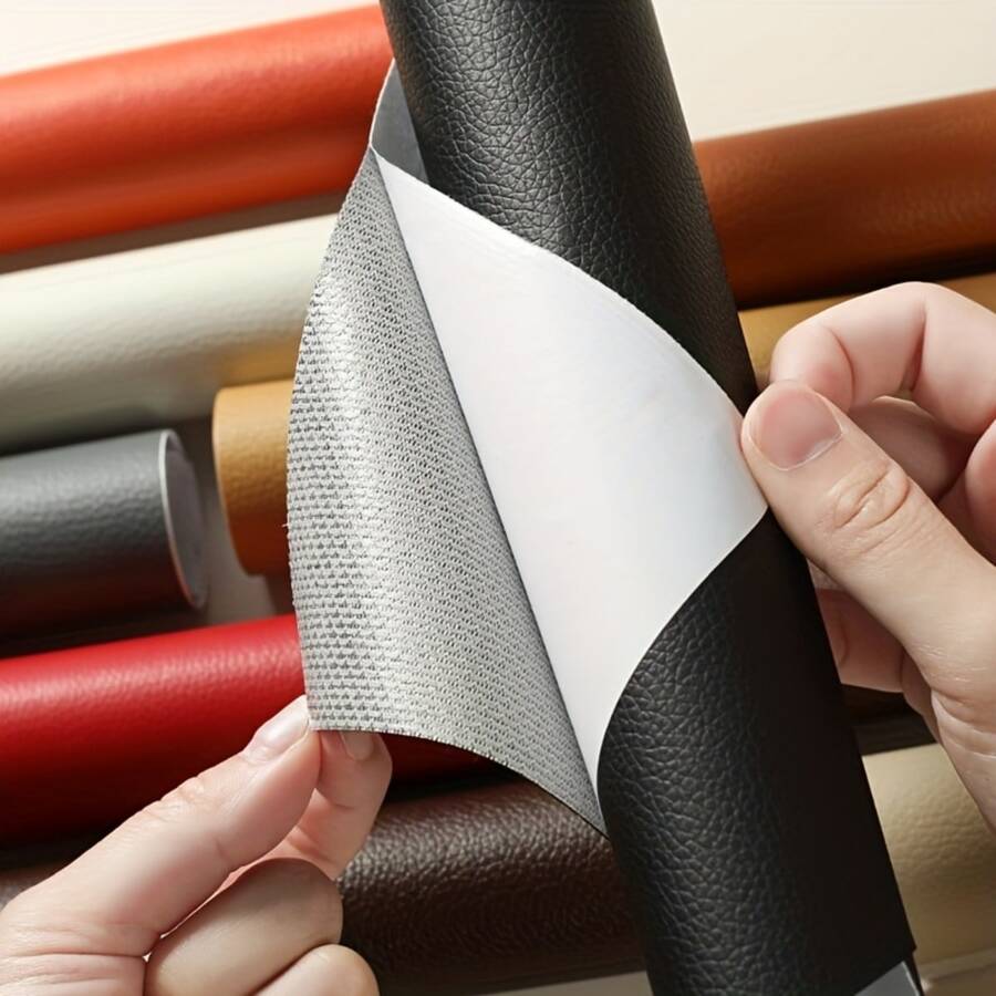 Peel-off repair patch sheet with textured surface and white backing