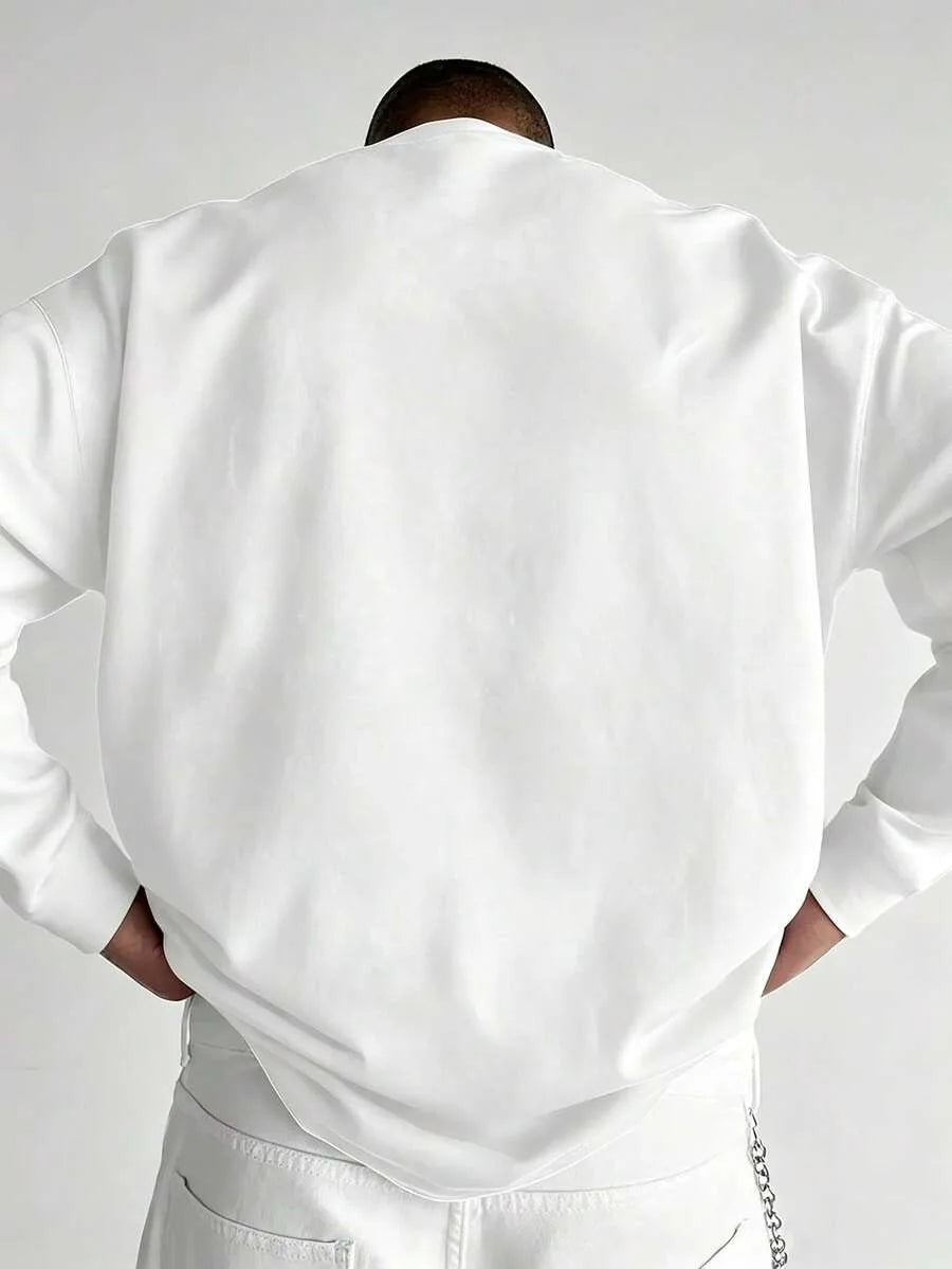 White long sleeve shirt with Brooklyn New York letter print