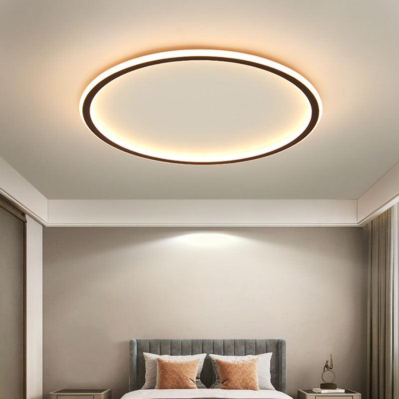 Round LED ceiling light with a slim illuminated ring
