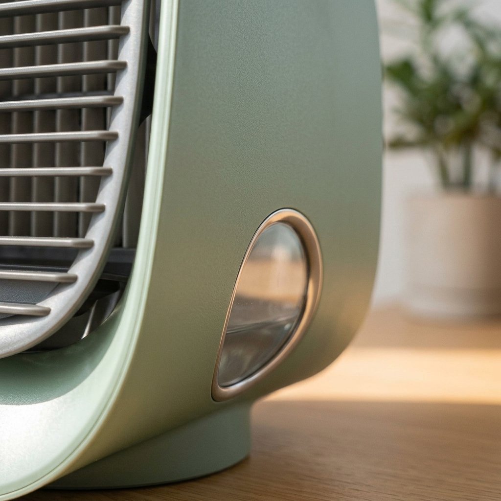 Compact Desktop Air Cooler with Water Humidification and USB Power