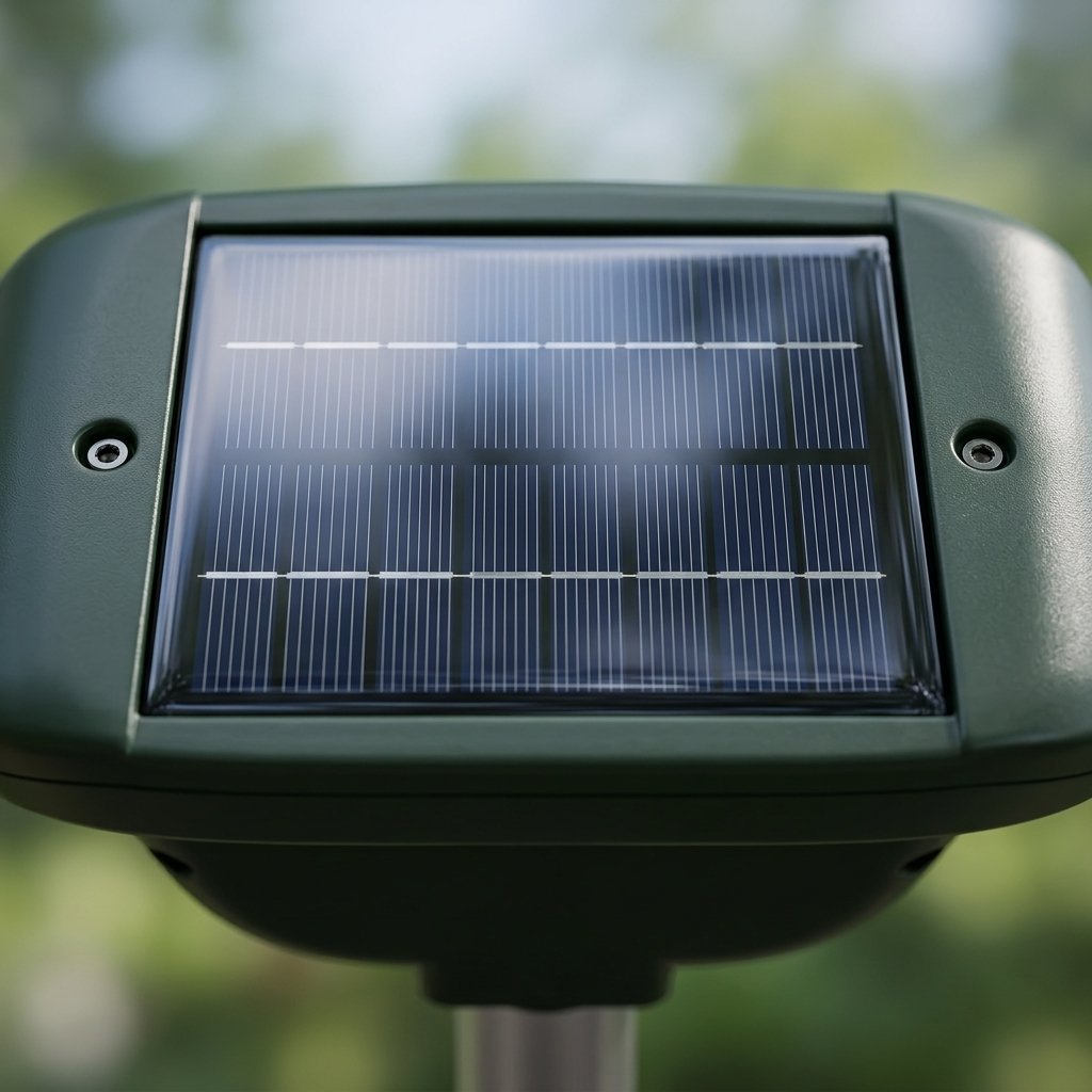 Solar-Powered Ultrasonic Animal and Bird Repeller with Motion Sensor and LED Flash