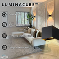 Wireless rectangular wall light with motion sensor and up and down illumination