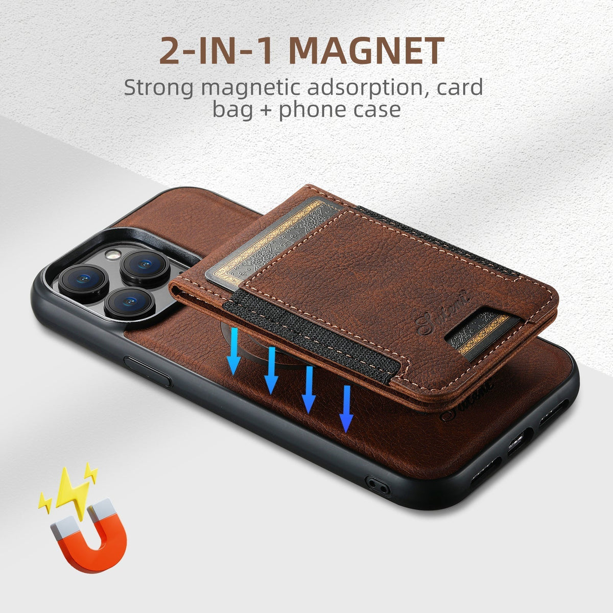 Phone case and matching card holder with textured finish