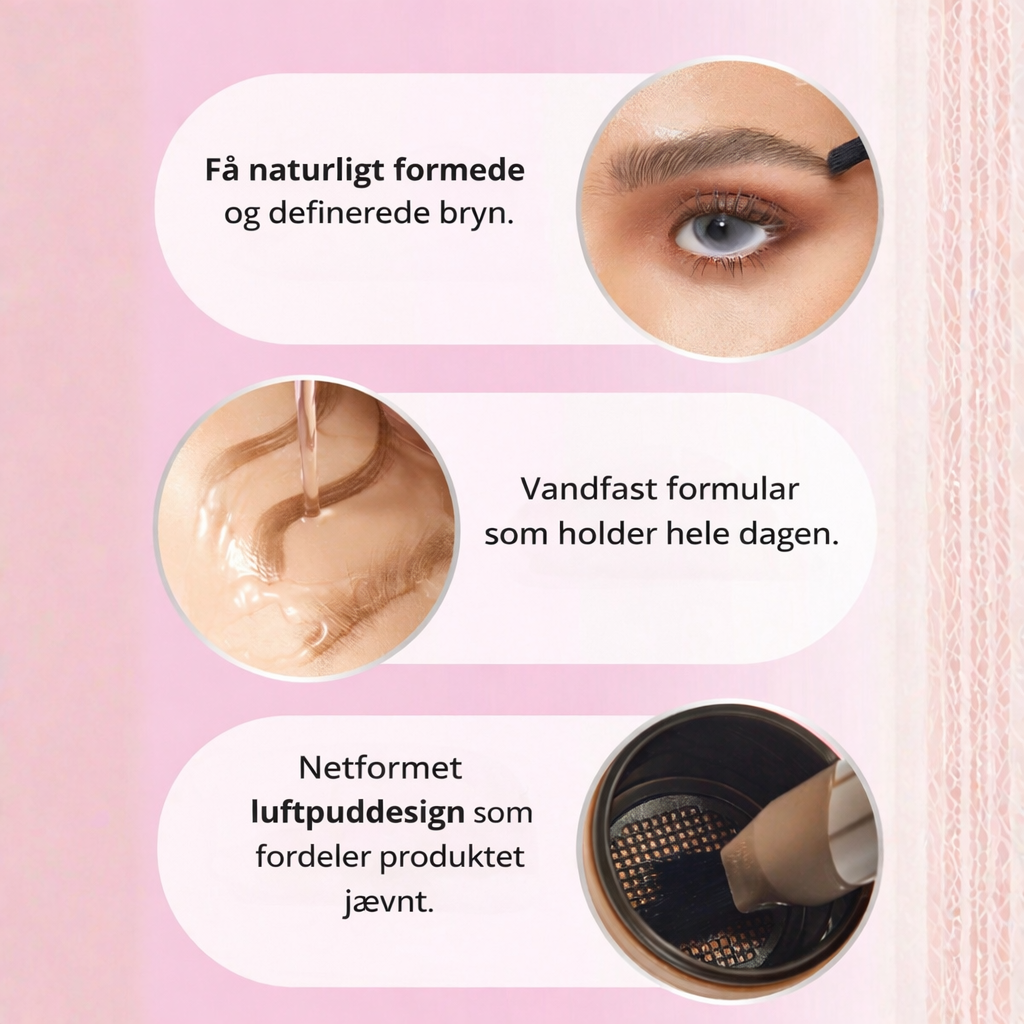 Capped eyebrow makeup bottle for everyday brow definition