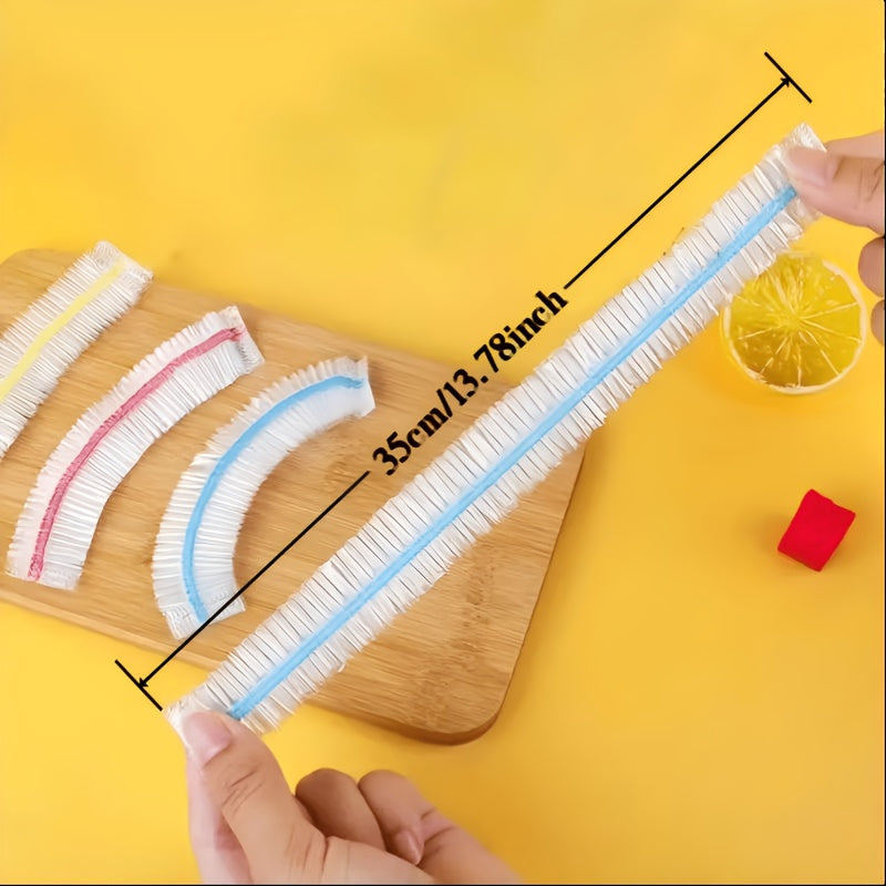 Pack of elastic disposable food covers for bowls and plates