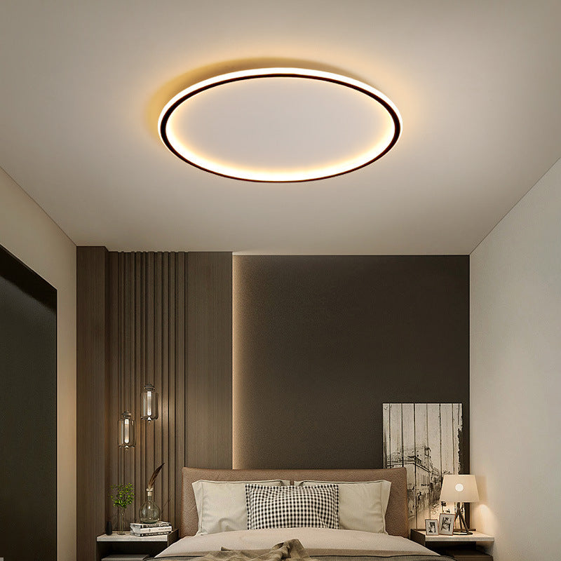 Round LED ceiling light with a slim illuminated ring