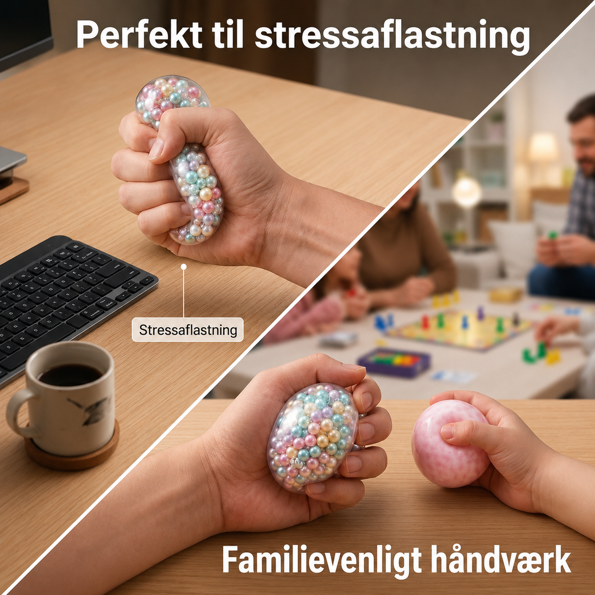 DIY squishy making kit with clear spheres and colourful beads