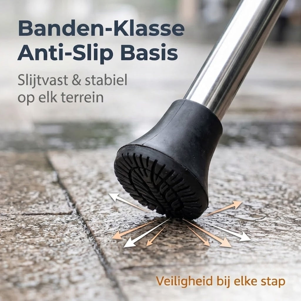 Folding walking cane with built-in seat and rubber feet