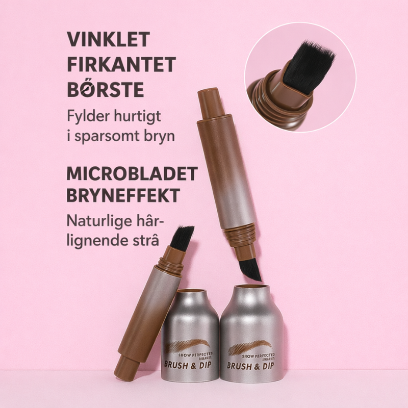 Capped eyebrow makeup bottle for everyday brow definition