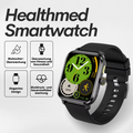 Digital smartwatch with fitness display and perforated wrist strap