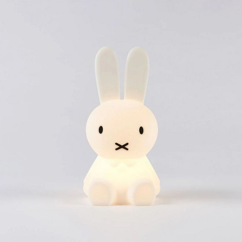 White illuminated rabbit decorative figure with long ears