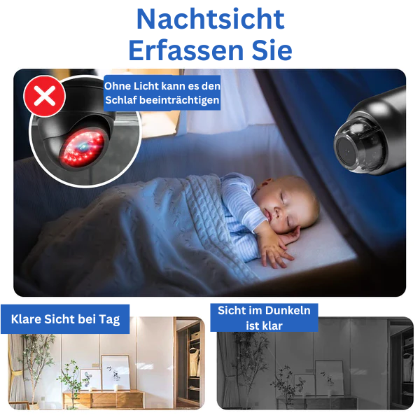 Compact black Full HD WiFi indoor security camera with lens