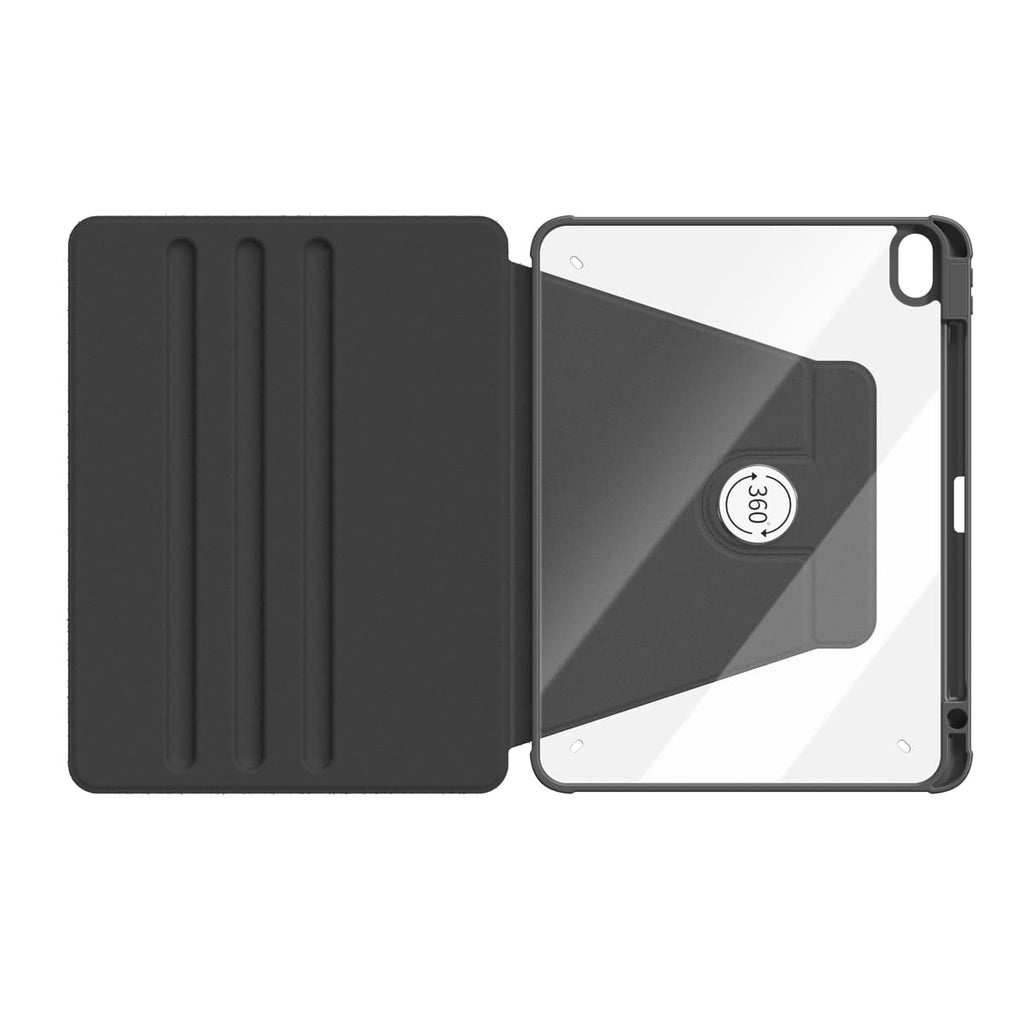 iPad case with clear shell and abstract sunset folio cover