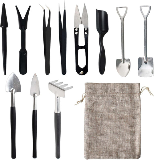 12-in-1 succulent gardening tool set with storage bag
