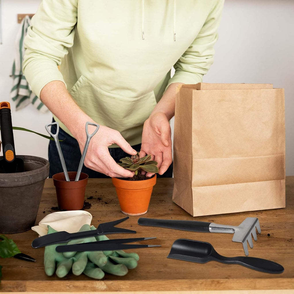 12-in-1 succulent gardening tool set with storage bag