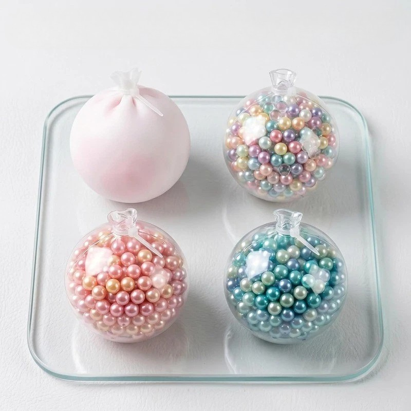 DIY squishy making kit with clear spheres and colourful beads