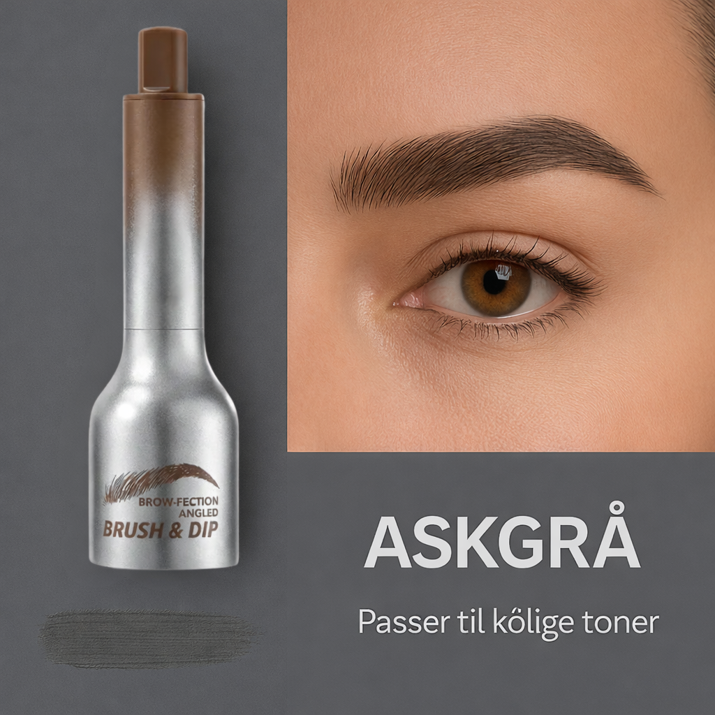 Capped eyebrow makeup bottle for everyday brow definition