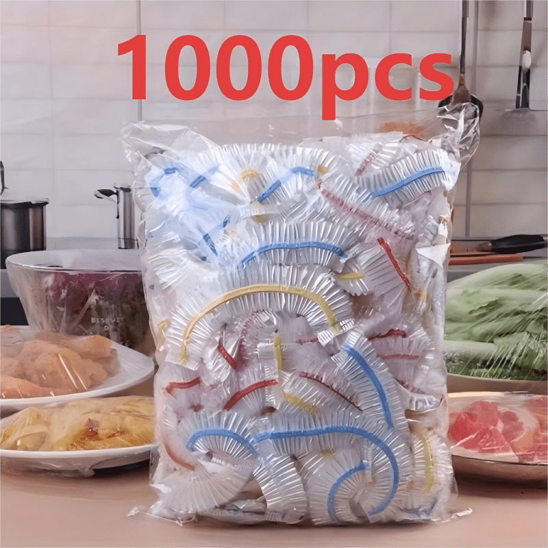 Pack of elastic disposable food covers for bowls and plates