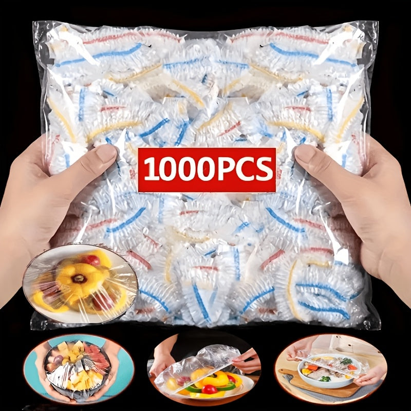 Pack of elastic disposable food covers for bowls and plates