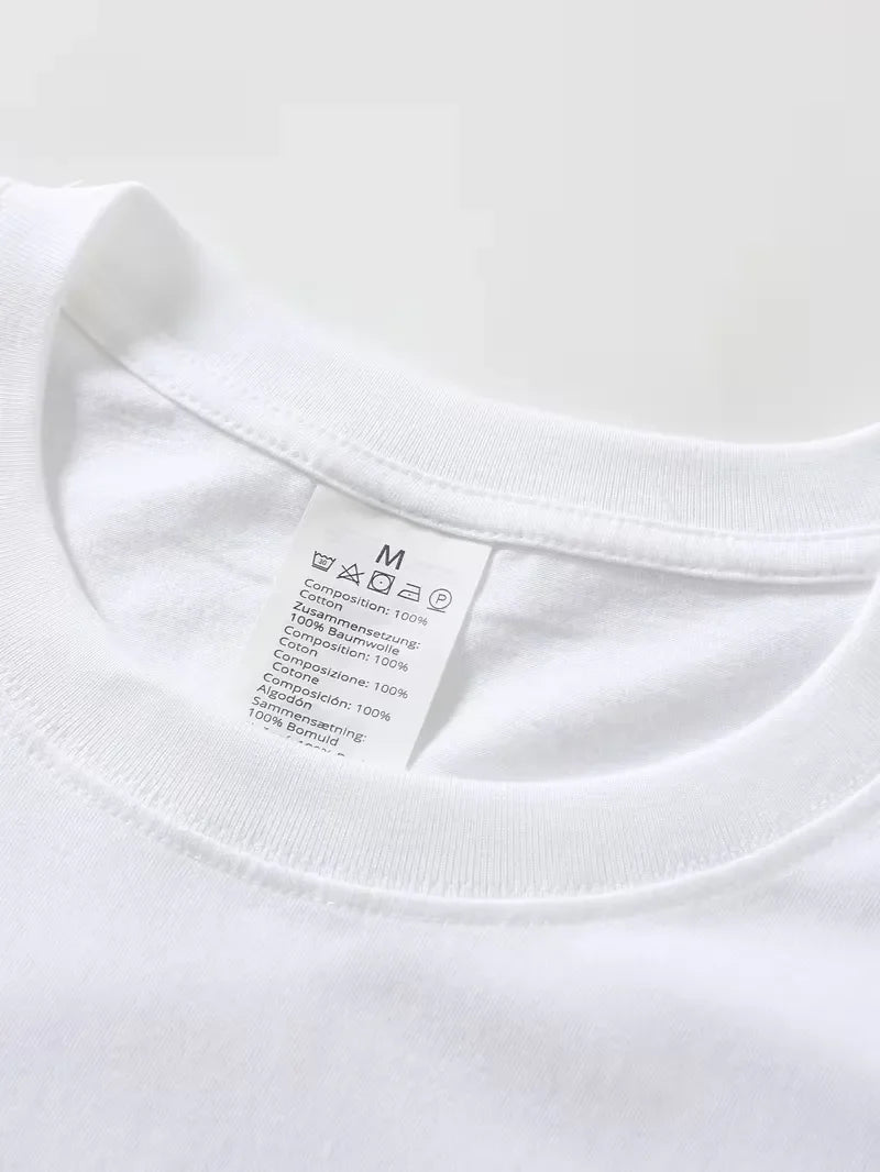 Long sleeve crew neck top with script chest and cuff prints