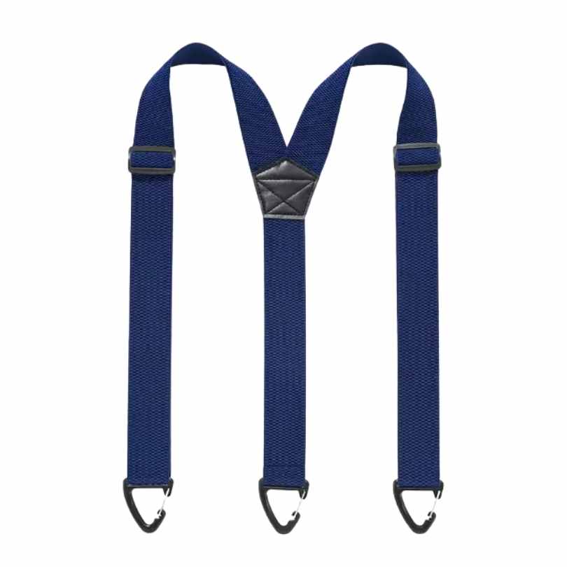 Adjustable clip-on suspenders with three straps and Y-back design