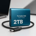 Portable 2TB SSD with USB-C cable