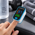 Portable finger pulse oximeter with digital LED display