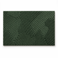 Rectangular textured geometric door mat with raised line pattern