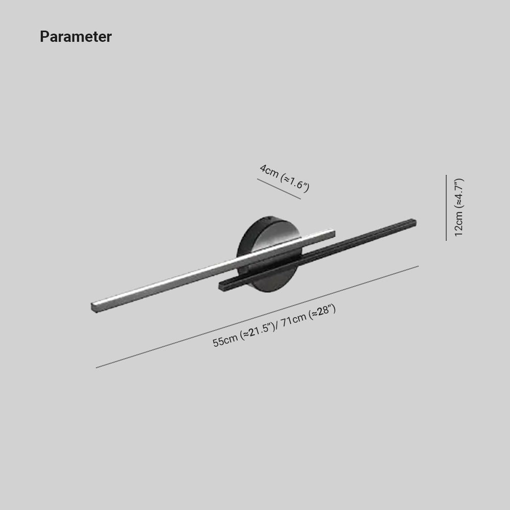 Minimalist metal wall sconce with round backplate and vertical bars