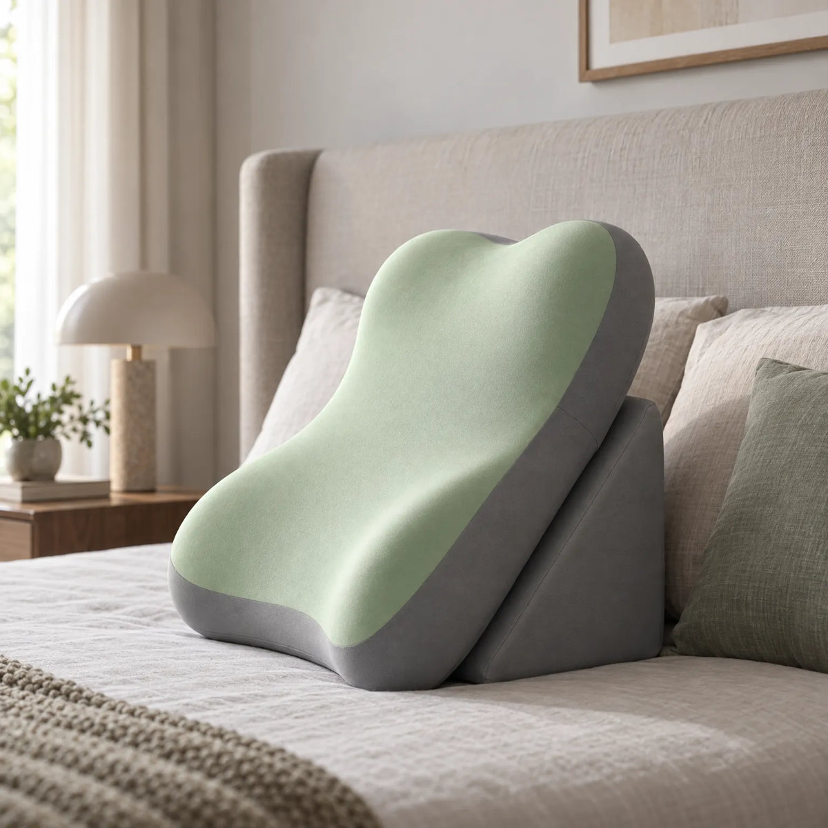 Flexilum  - Adjustable Wedge Pillow Sitting Upright In Bed