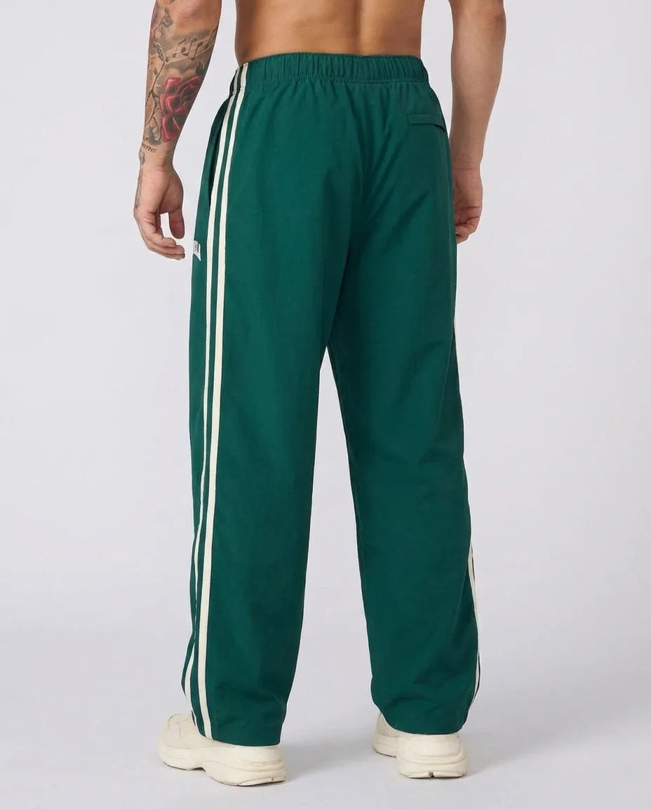 Full-length jogger trousers with elasticated waist and double side stripes