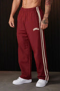 Full-length jogger trousers with elasticated waist and double side stripes