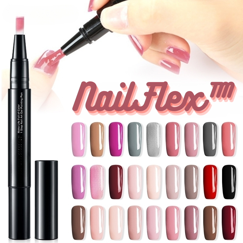Black nail art gel pen with precision applicator and separate cap