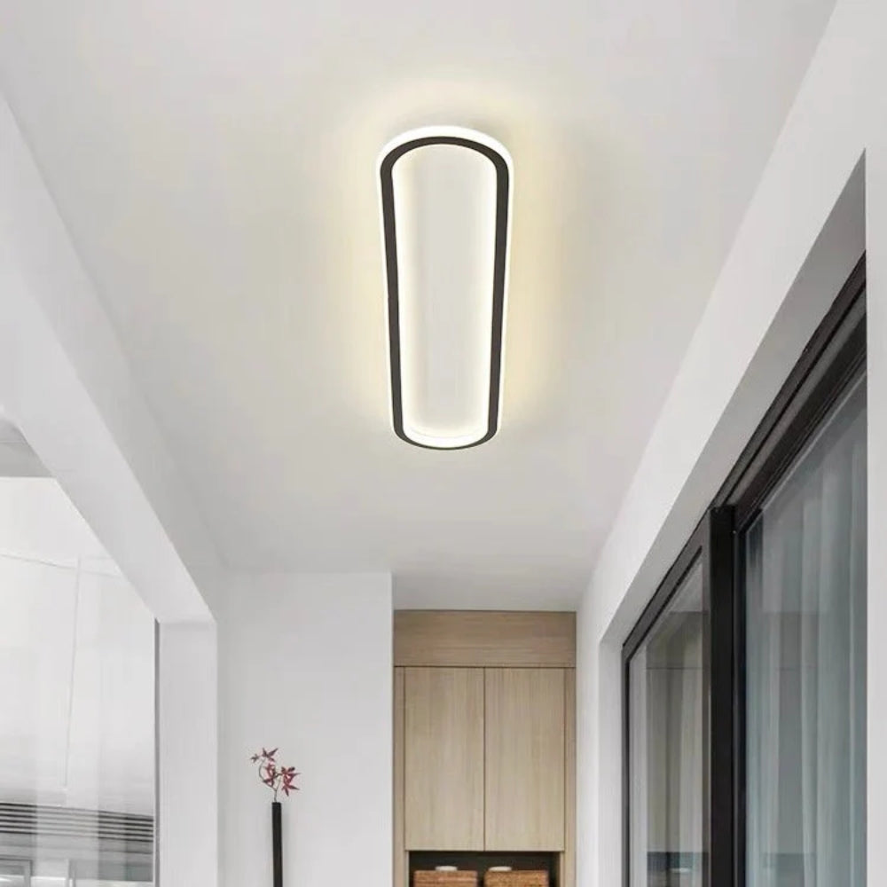 Long oval LED flush mount ceiling light