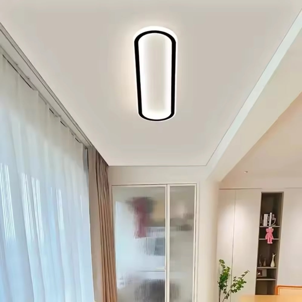 Long oval LED flush mount ceiling light