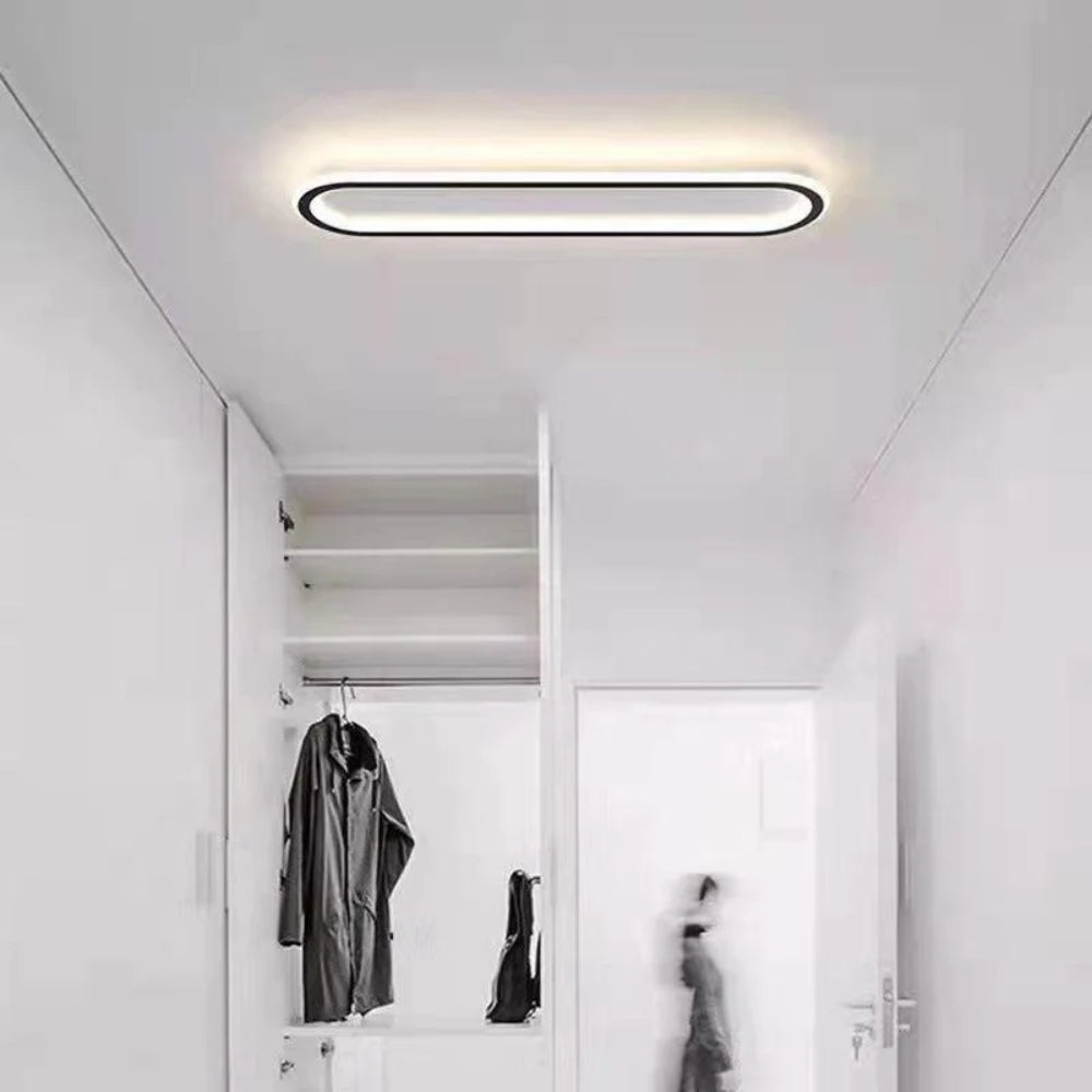Long oval LED flush mount ceiling light