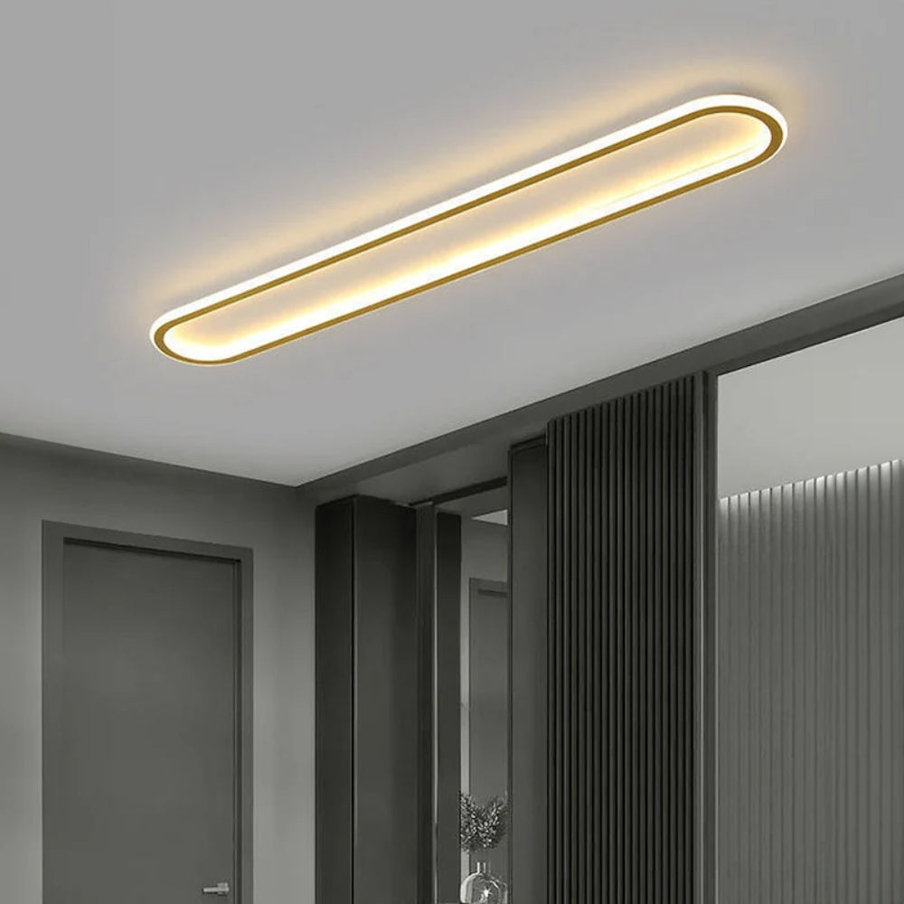 Long oval LED flush mount ceiling light
