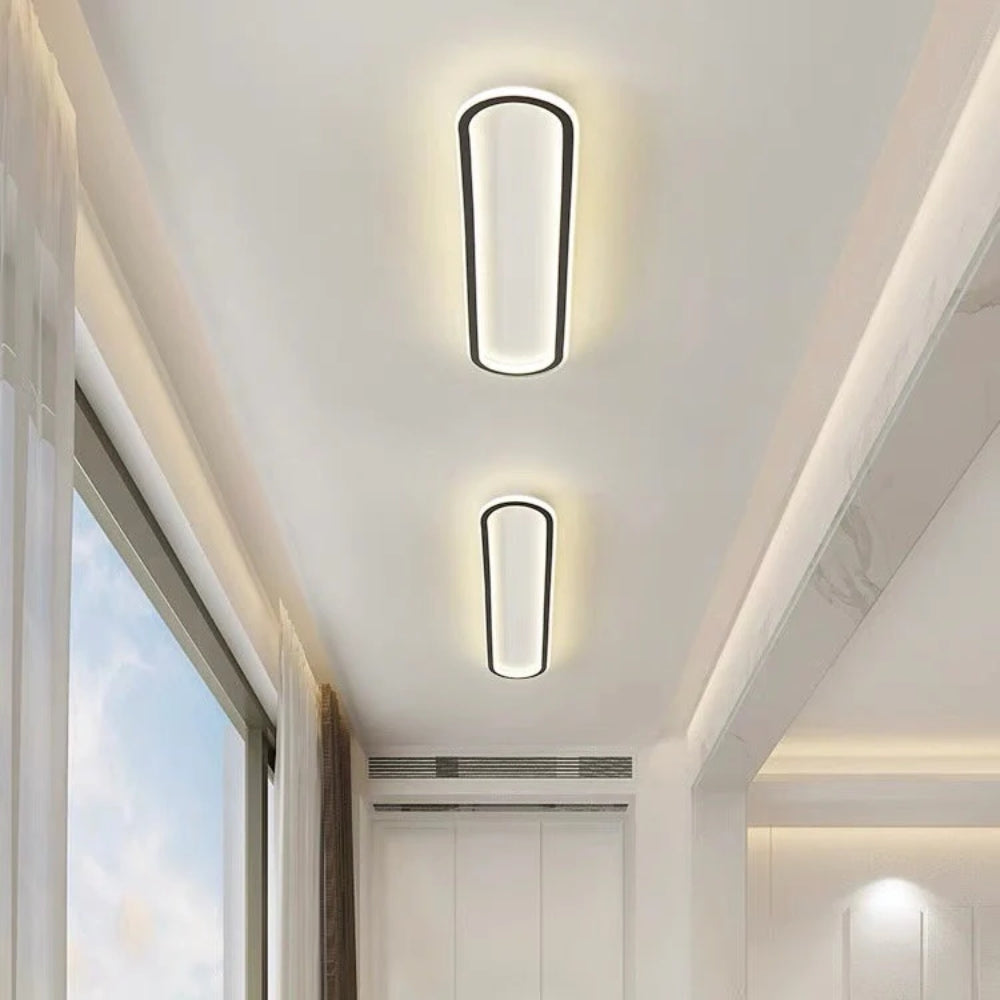 Long oval LED flush mount ceiling light