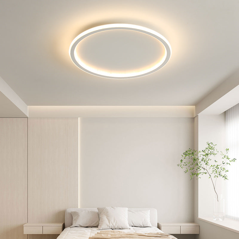 Round LED ceiling light with a slim illuminated ring
