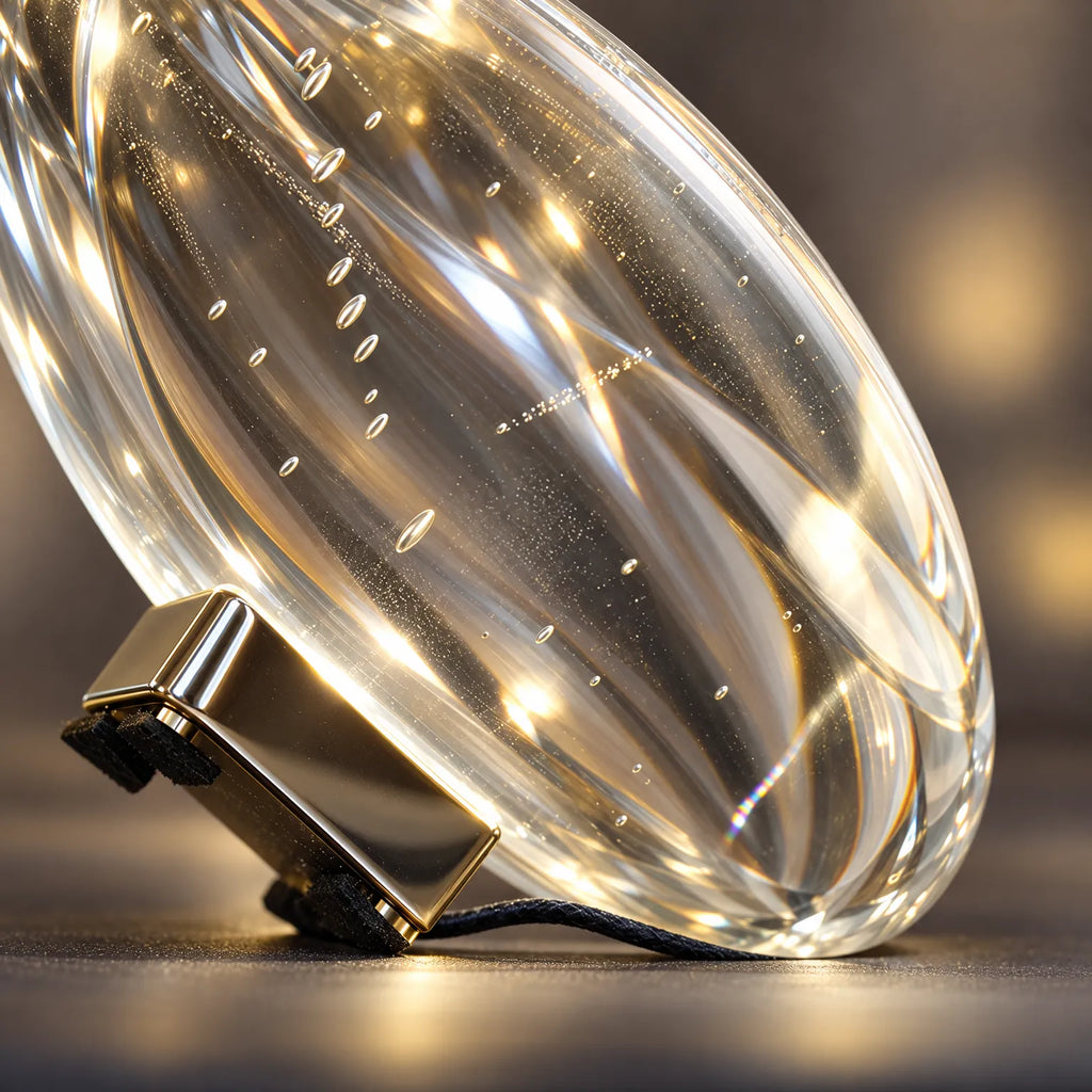 Ovolux  - Oval Glass Table Lamp Adds Ambient Lighting Accents