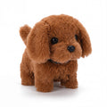 Interactive dog plush toy with soft fur, floppy ears and curled tail