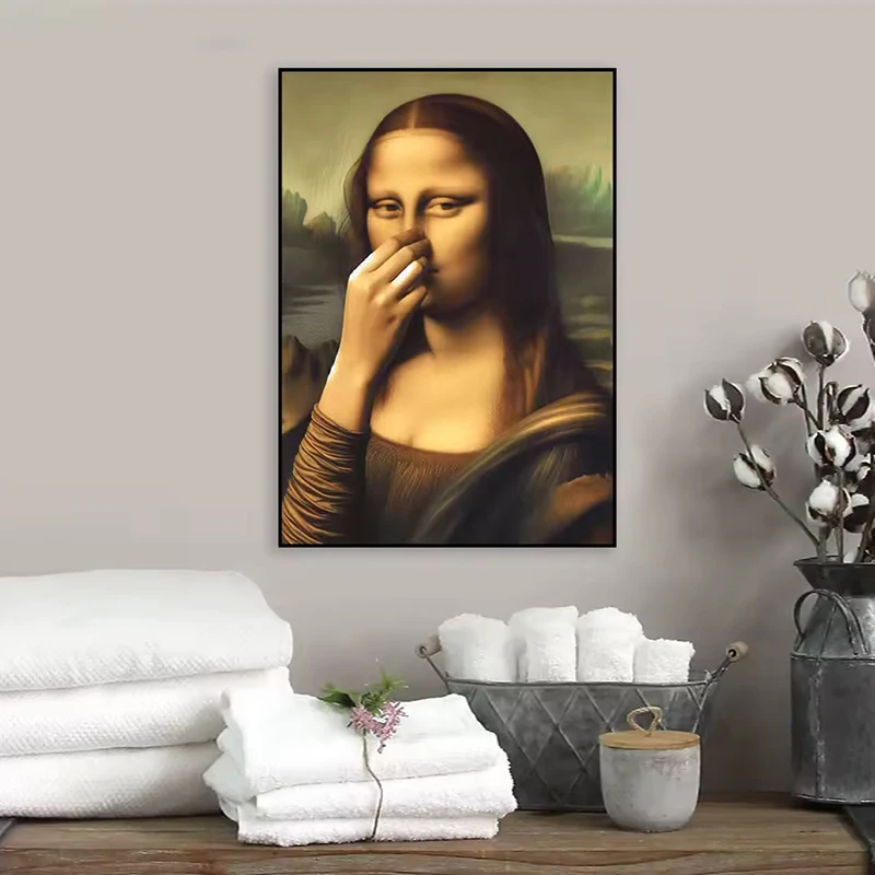 Framed portrait wall art showing a woman in a black rectangular frame